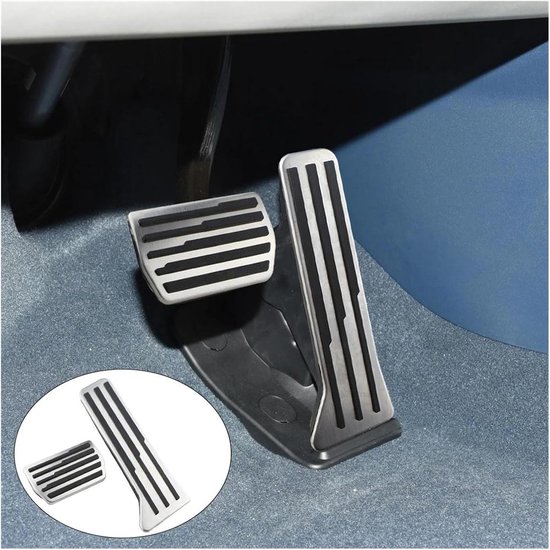 Auto Pedaalhoezen - Gas Rem Pedaal - Veiliger Rijden - Antislip Ontwerp - Set van 2 - Zilver — afbeelding 2