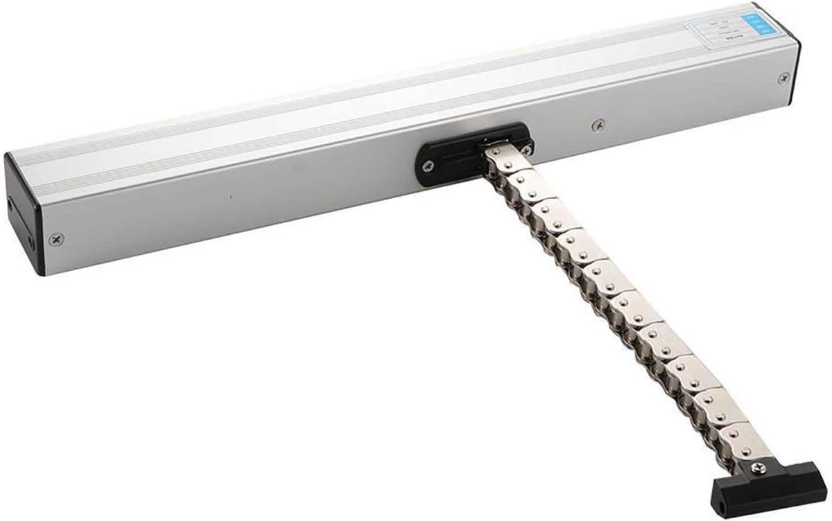 Elektrische Raamopener - Automatische Ventilatie - Klimaatbeheersing Kas - Dubbele RVS Ketting - 600 mm - Wit