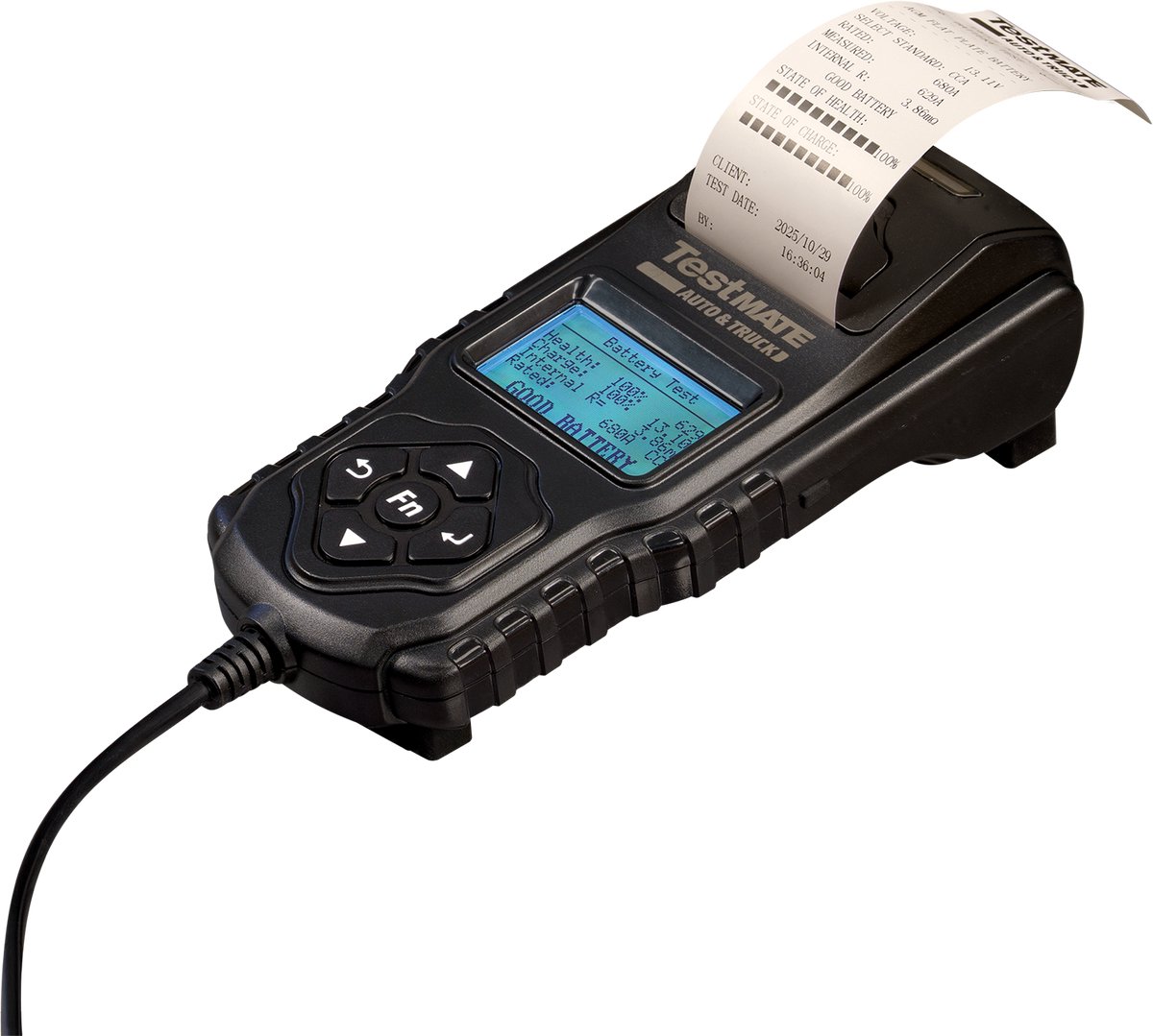 TestMate TA22KIT Accutester 12V/24V Auto & Truck – Batterijtester met LCD en Printer – Start- en Laadsysteem Test