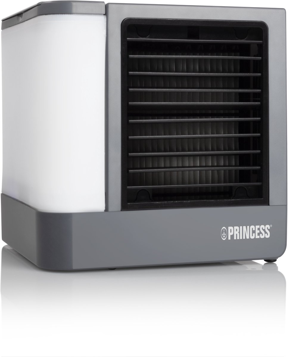 Princess 355500 Premium Mini Luchtkoeler 14,2x14,2x14,8cm – Draagbare airco voor Bureau, Slaapkamer – Aircooler USB-C, 7 Kleuren LED Verlichting, Uitneembaar Waterverdampingsfilter, Persoonlijke Verkoeler, Compact voor Thuis, Kantoor en Reizen thumbnail 7
