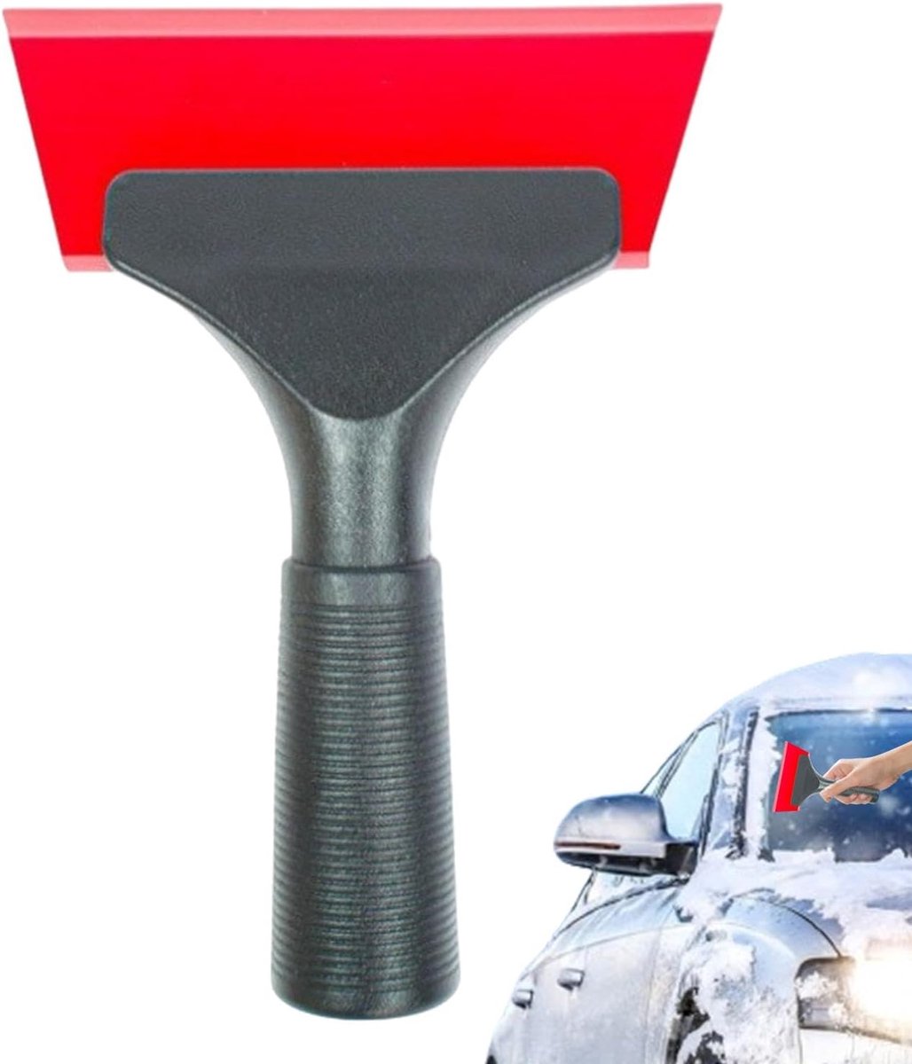 Siliconen Wisser - Rakel Auto - Ramen Reinigen - Voorkomt Krassen - 13 x 17.5 cm - Rood