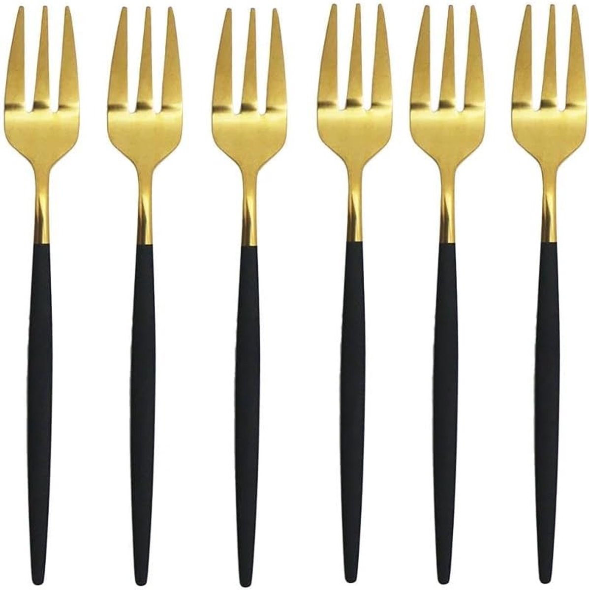 Dessert Vorkjes - Taart Vorkjes - Gebak Serveren - 304 Roestvrij Staal - 6 Stuks - Zilverkleurig