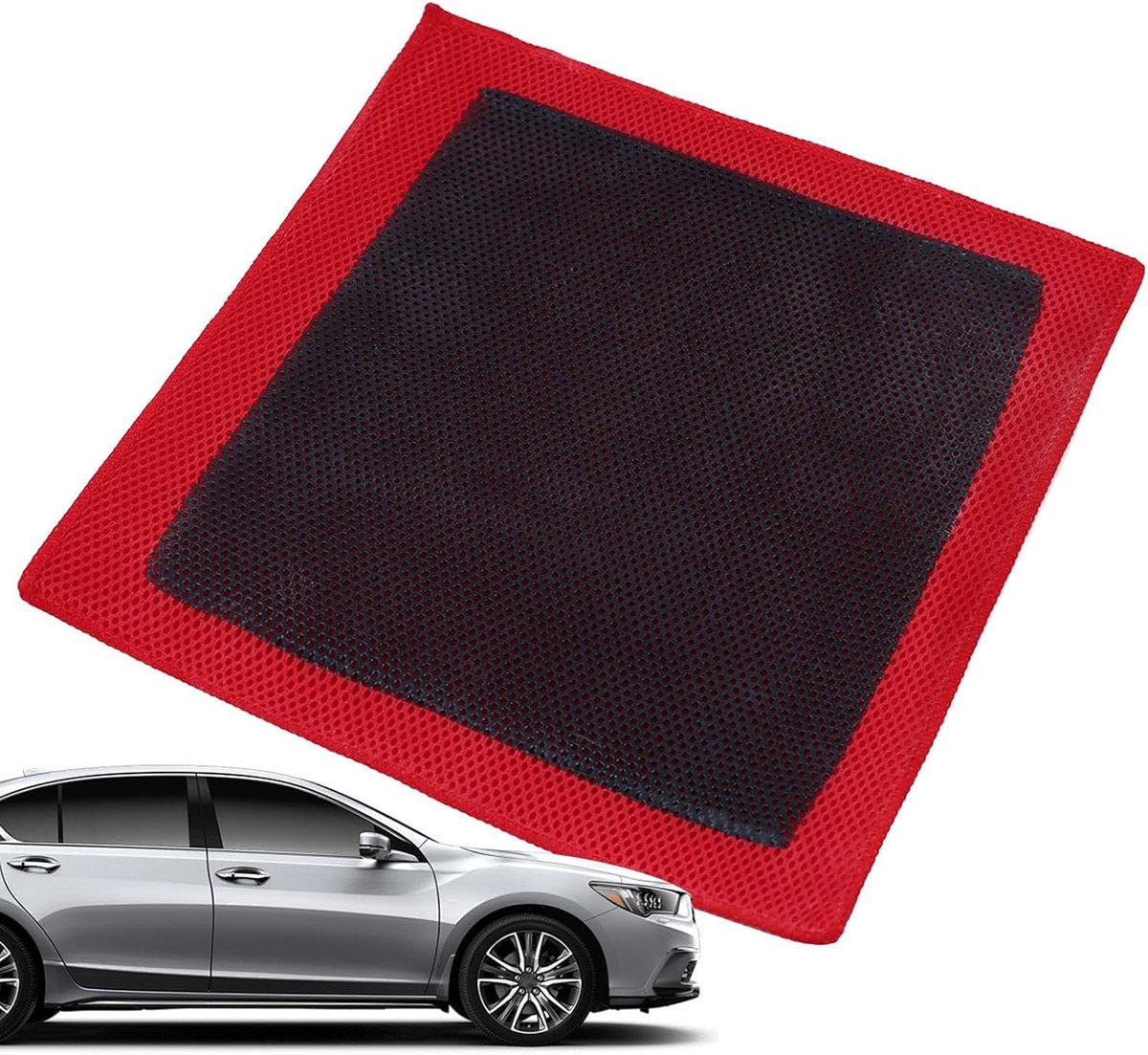 Auto Kleihandschoen - Reinigingsdoek Auto - Auto Polijsten - Mesh Holle Ontwerp - 30x30cm - Grijs