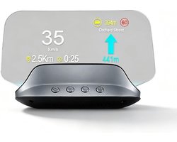 Head-Up Display Auto - Digitale Snelheidsmeter Navigatie - Veiliger Rijden - Navigatie Synchronisatie - 12.8x7.8 cm - Zwart