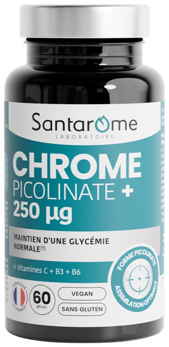 Santarome Chrome Picolinate+ 250 µg 60 Gélules