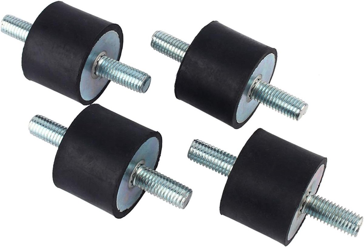 Set van 4 stuks M10 40x30 antivibratie rubberen schokdempers voor luchtcompressor en pompen
