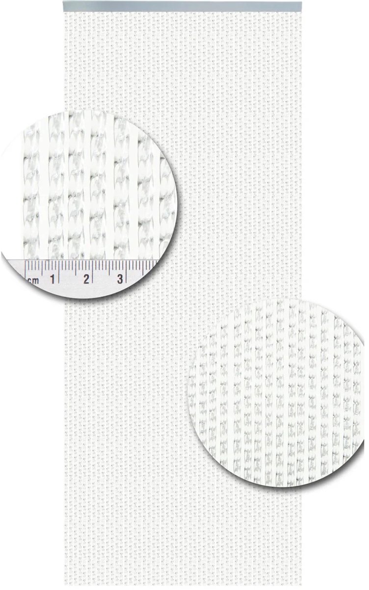 Vliegengordijnenexpert® Vliegengordijnenexpert Lucca - Vliegengordijn - 100x240 cm - Transparant Op het kozijn