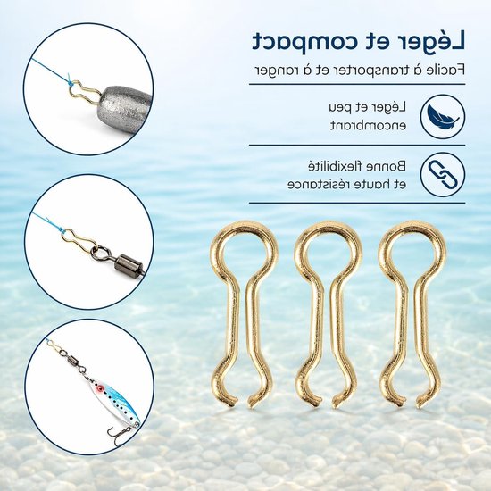 300PCS Vis Loops Ogen, Karpervis Gereedschap met Stalen Schroef Lood Lussen en Accessoires voor Effectieve Hengelsport — afbeelding 4