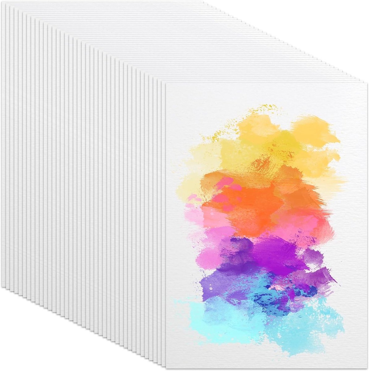 40 Vel Waterverf Papier 300 g, Blanco 10 x 15 cm, Ideaal voor Schilderen, Tekenen en Creatieve Projecten