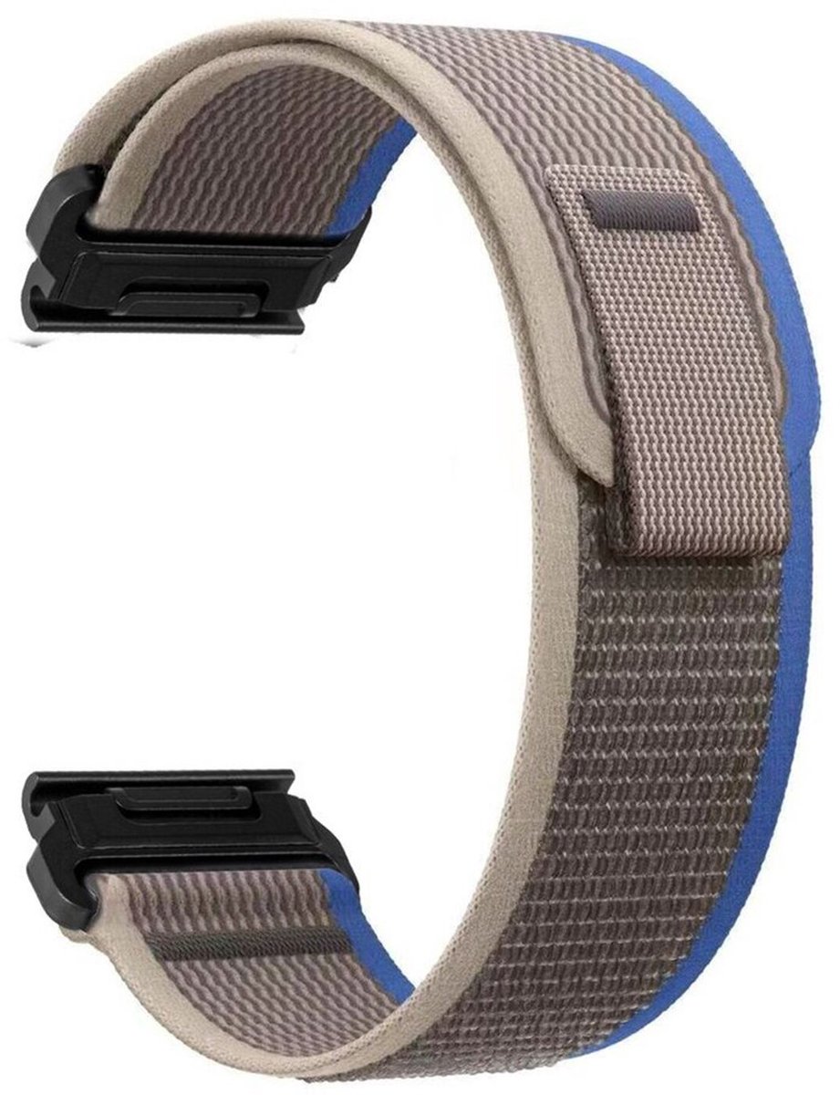 Universeel Horloge Bandje / Smartwatch Bandje 22MM - Verstelbaar - Nylon - Trail Loop - Blauw