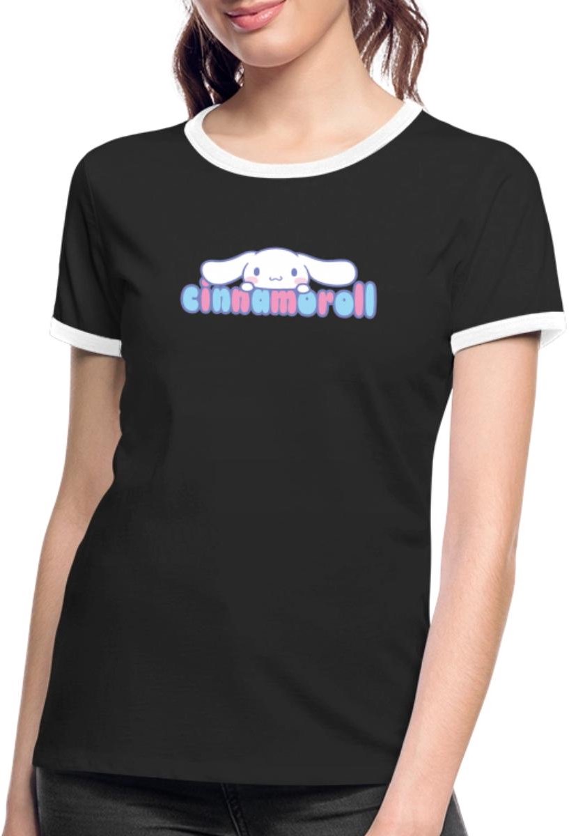 Cinnamoroll Gluurt Over De Letters Vrouwen Contrast Shirt