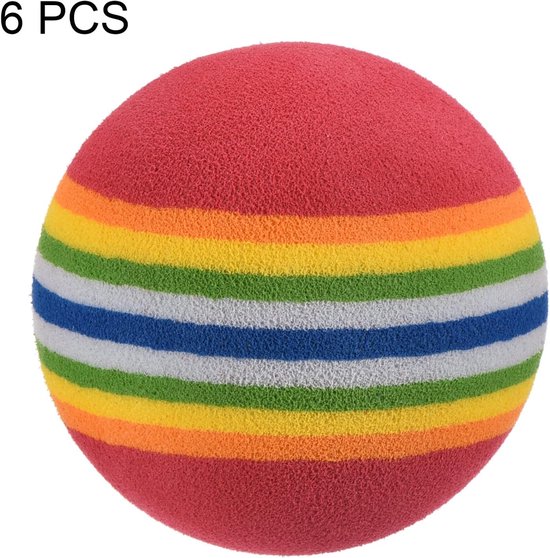 Schuimrubberen golfballen - Oefen golfballen EVA - Golfswing oefenen - Zacht en lichtgewicht - 42 mm - Regenboog — afbeelding 4