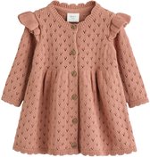 Next - Meisjes - Babyjurkje met ajourgebreide schouderruches - Bruin
