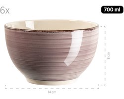 Mäser LUMACA 18-delig Ontbijtservies Berry - Serviesset voor 6 Personen - Keramisch Serviesgoed -…