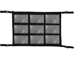 Kofferbaknet Opberger - Auto Plafondnet - Spullen Organiseren - Grote Capaciteit - 90x65cm - Zwart