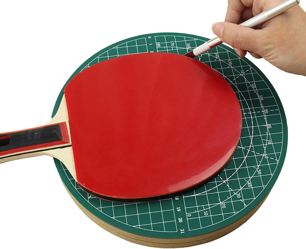 Tafeltennis Rubber Snijtafel - Racket Trimplank - Precisie Snijden - 360 Graden Draaibaar - 22cm Diameter - Niet gespecificeerd