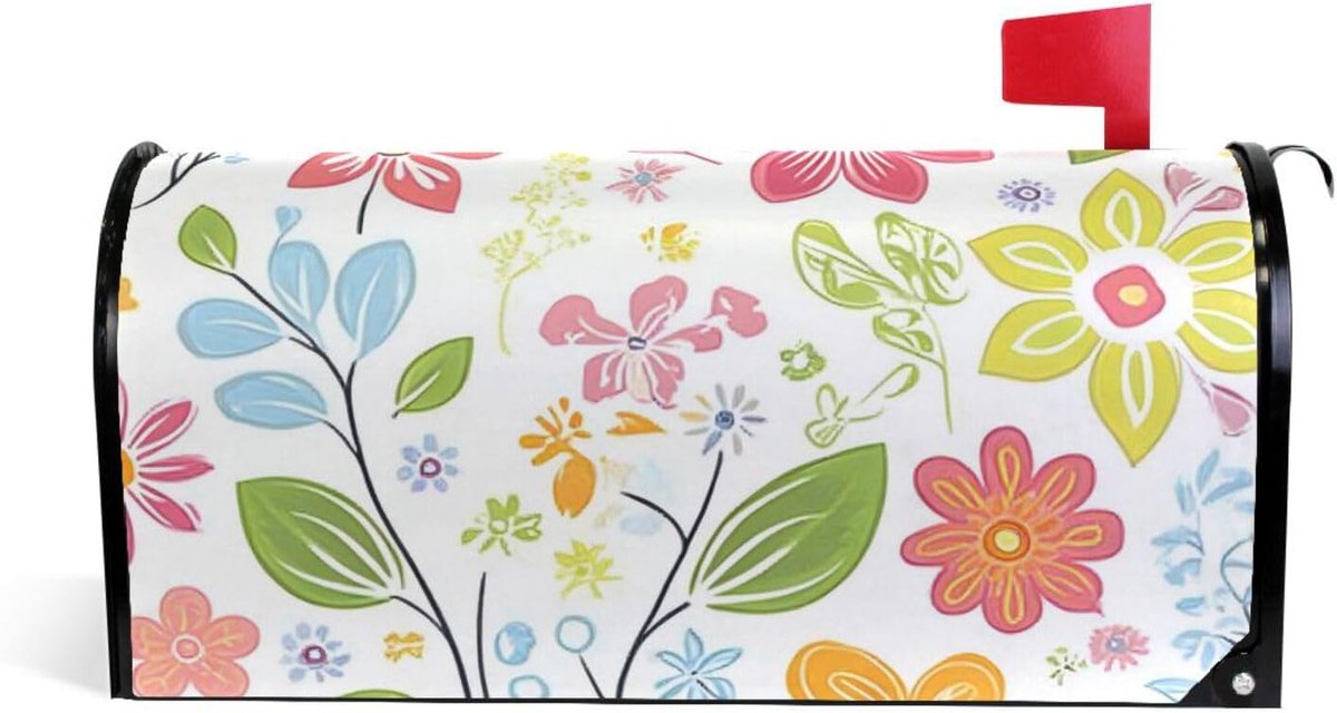 Brievenbus Covers - Postbak Decoratie - Huis Verfraaien - Magnetische Bevestiging - Standaard Formaat - Kleurrijk Bloemen