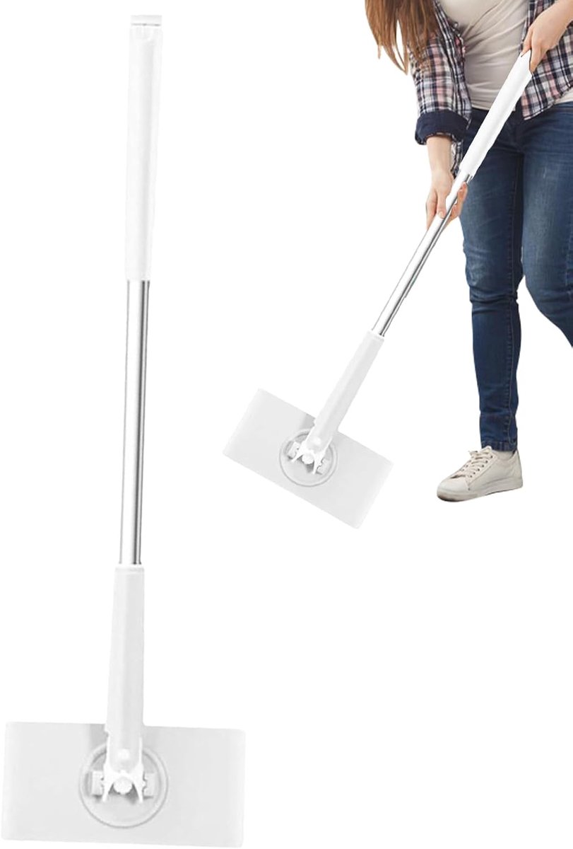 Mini Mop Kleine Vloerreiniger Snel Huis Schoonmaken Handen Vrij Systeem 71x93x115cm Wit