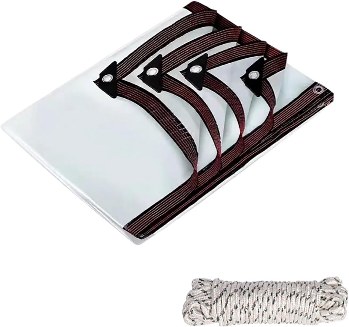 Afdekzeil Transparant - Plastic Zeil PVC - Bescherming Buiten - Scheurvast UV-bestendig - 200x305 cm - Transparant