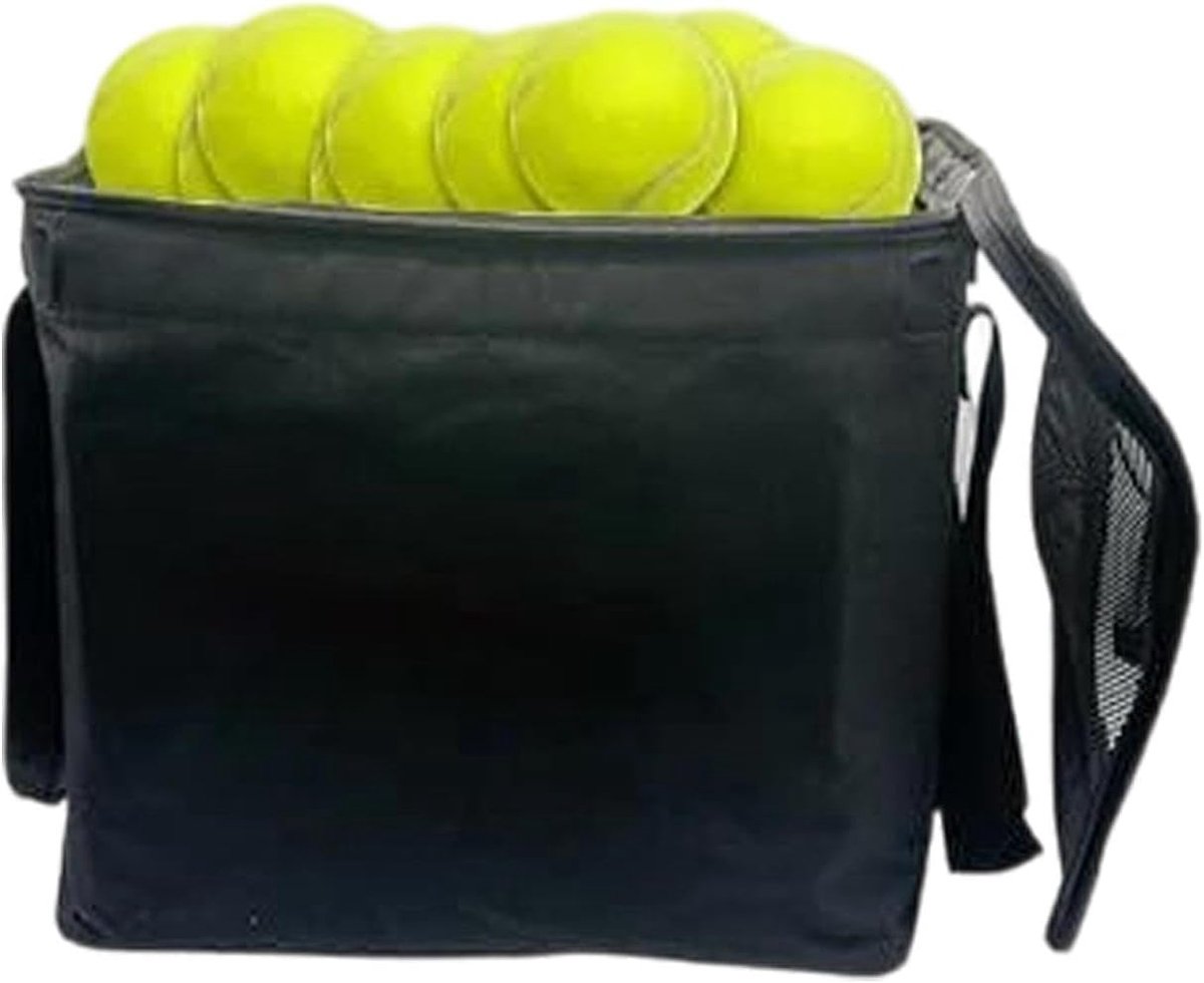 Tennistas Ballenhouder - Sporttas Opslag - Efficiënt Trainen - Grote Capaciteit - 38x38x30 cm - Zwart