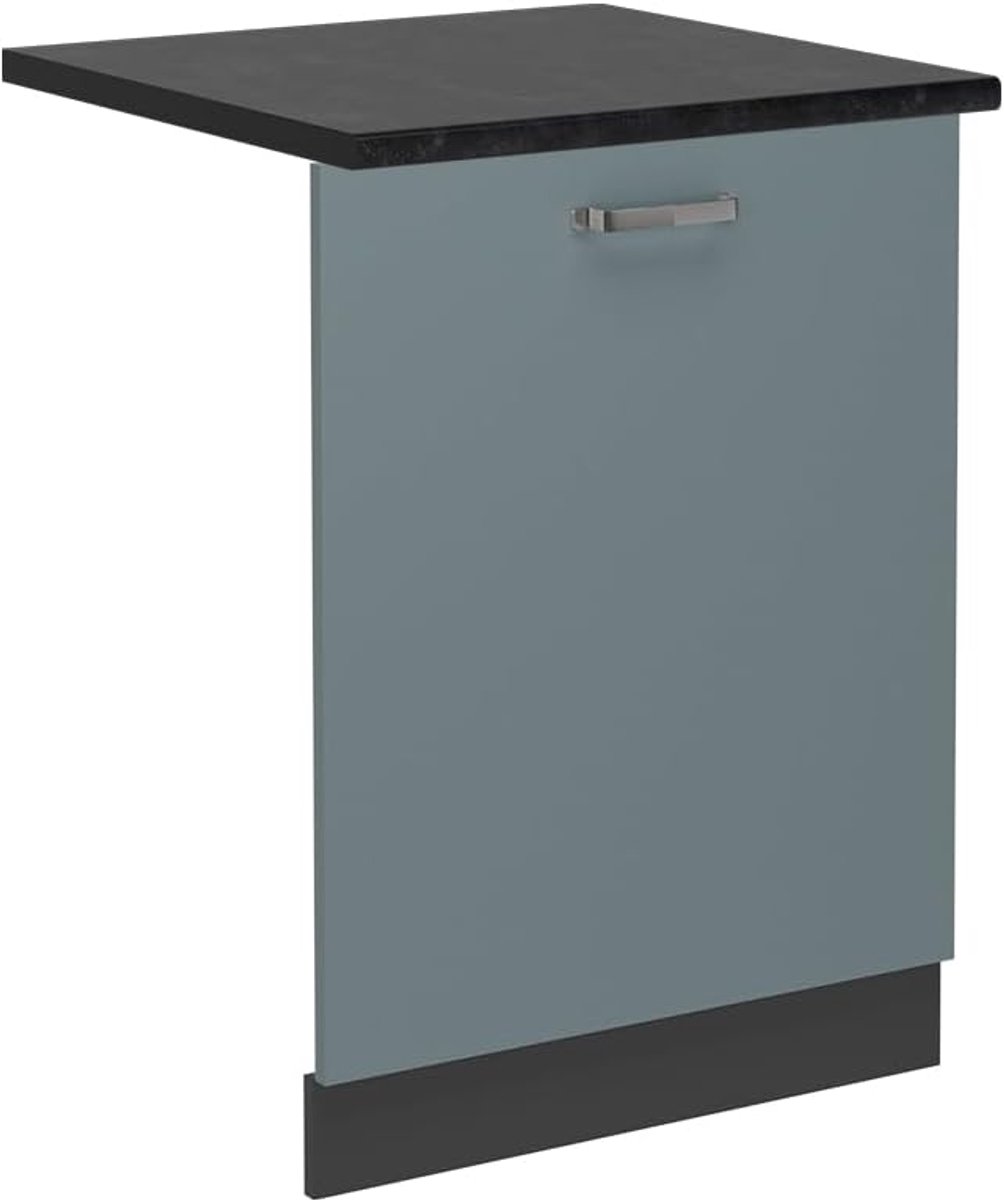 Vaatwasserfrontpaneel Paneel vaatwasser Keuken Integratie Naadloze Inbouw 60 cm Blauw-grijs