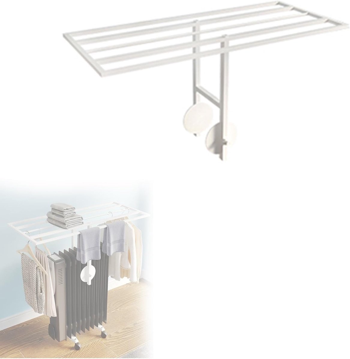 Verstelbaar Droogrek - Kledingdroger Radiator - Kleding Drogen - Ruimtebesparend Ontwerp -