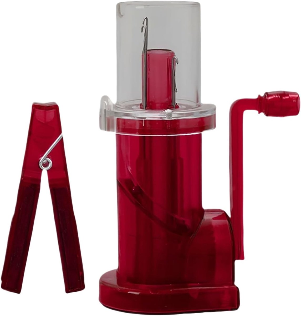 Handbreimachine - Breimolen Garenspoel - Sieraden Armbanden Maken - Duurzaam ABS Staal - 14 x 62 x 14 cm - Rood