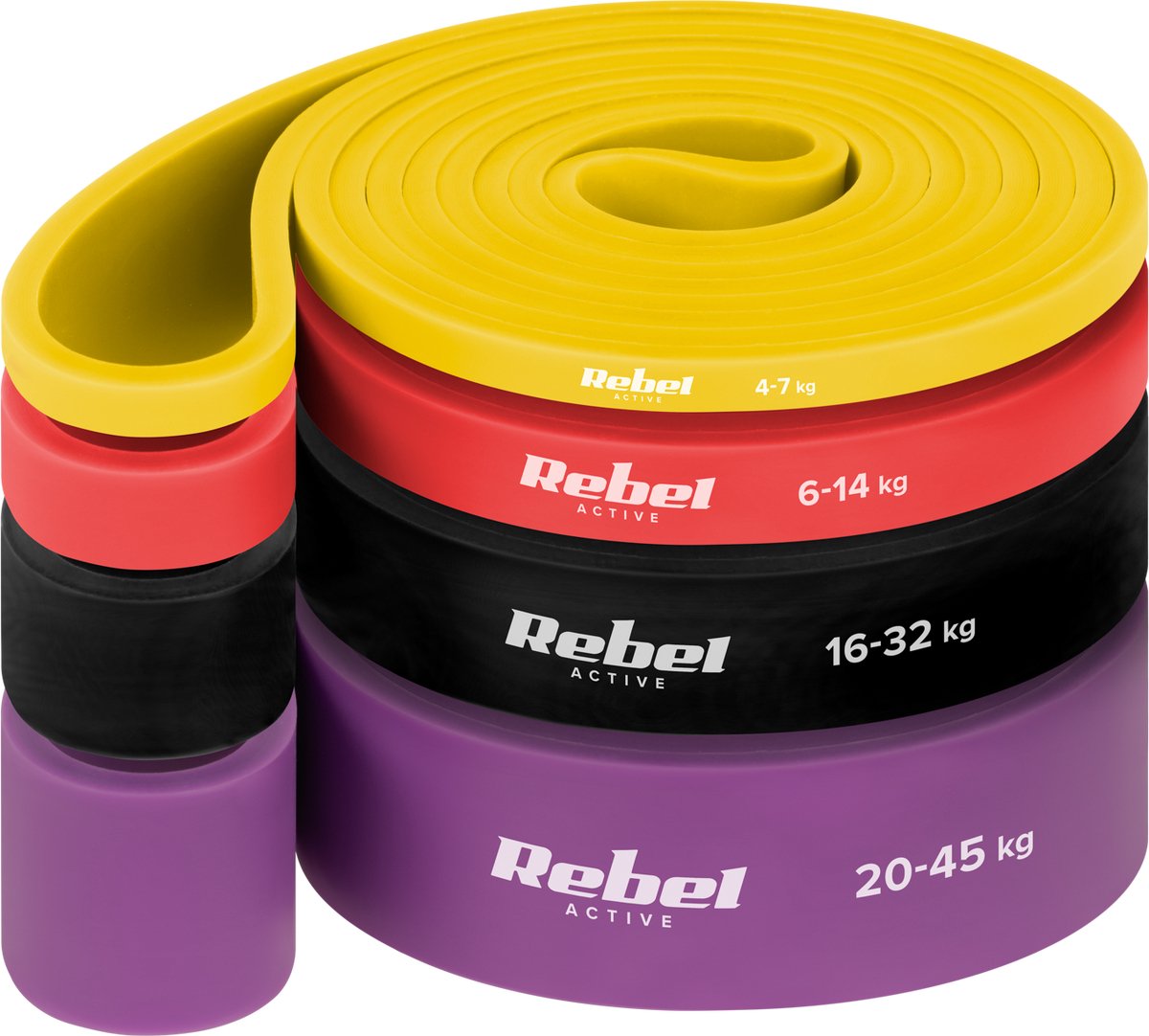 Rebel Active Serie - Weerstandsband Set - Verschillende Weerstanden - Latex