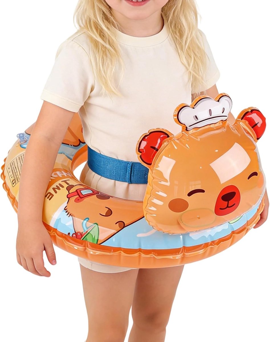Opblaasbare zwemband - Zwemring baby Kinder zwemband - Waterpret - Twee luchtkamers - 54 cm - Capybara cartoon
