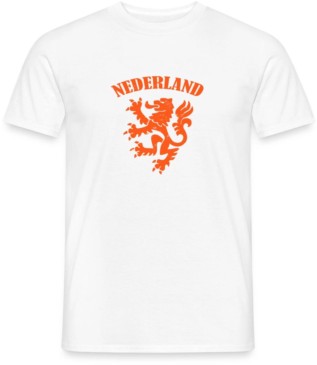 Nederland Voetbal Shirt Nederland Leeuw T-Shirt Heren