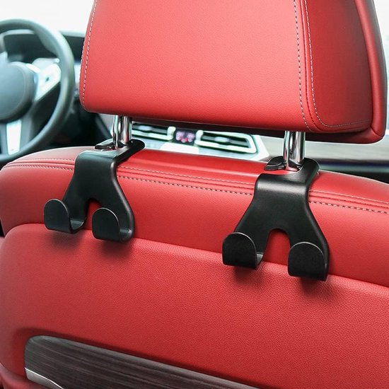 Autohaak - Opberghouder Stoel - Auto Organiseren - Verstelbaar en Inklapbaar - 7x4.5x6 cm - Wit — afbeelding 4