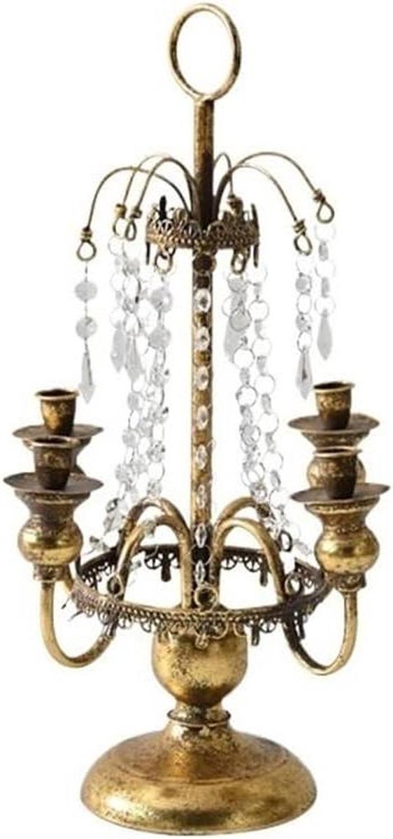 Kandelaar Kristal - Kaarsenhouder Decoratie - Romantische Sfeer Creëren - Klassieke Ouderwetse Schoonheid - 50 Gram - Zwart