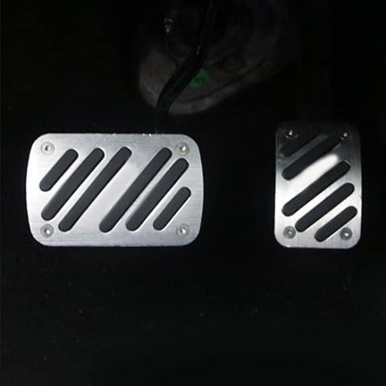 Auto Pedaal Covers - Voetpedaal Verhogers - Sportieve Look - Antislip Oppervlak - 50 x 10 x 10 cm - Zilver — afbeelding 2