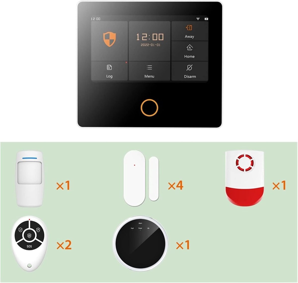 Draadloos Inbraakalarm - Beveiligingssysteem Huis - Huis Beveiligen - 4.3 Inch Touchscreen - 50 Gram - Wit
