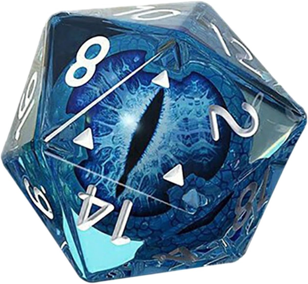 Polyedrische Dobbelstenen - RPG Set - Bordspellen Spelen - Scherpe Randen - 2 cm - Blauw