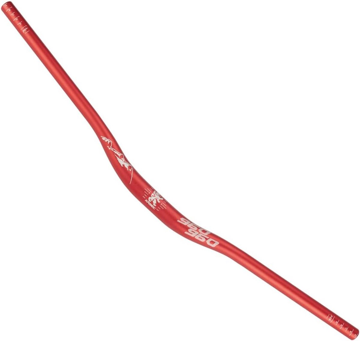 MTB Stuur - Fietsstuur Riser Bar - Mountainbiken - Schokabsorberend Ontwerp - 800 mm - Rood