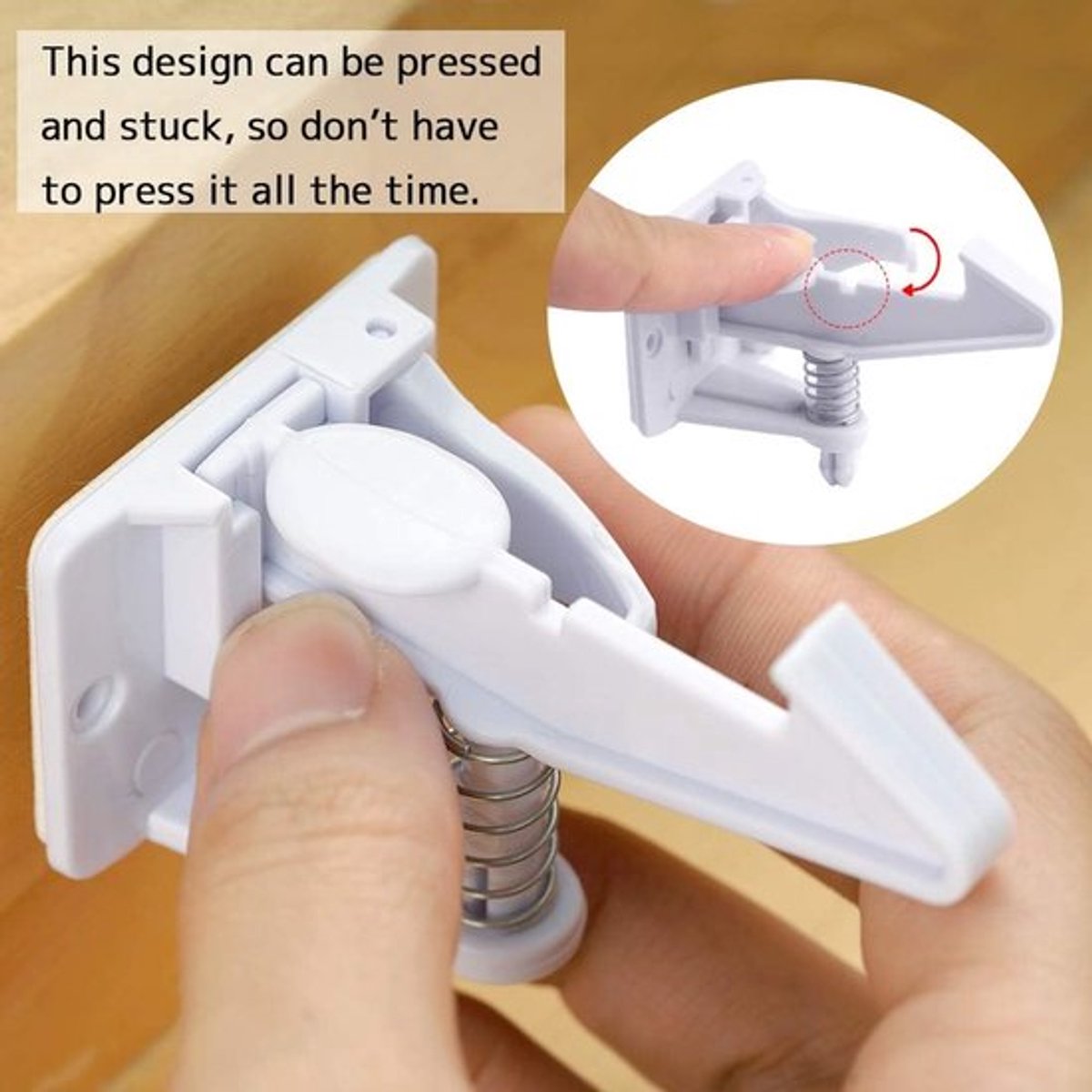 10 stuks - Kastsloten Zelfklevend - Kinderslot Kastjes -Kinderbeveiliging - kast- & ladebeveiliging - wit - lade slot - baby slot - Beveiligingsset - Baby proof - kinderslot baby - Kastbeveiliging voor kinderen - Kinderslot Lade - Kinder Slotjes