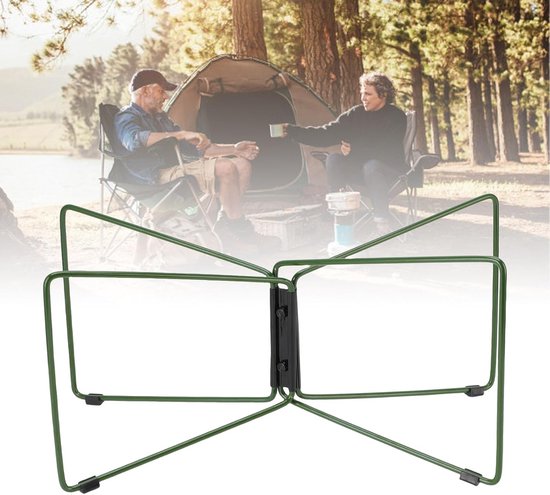 Opvouwbare koelboxstandaard - Camping houder - Buitenactiviteiten stabiliseren - Roestvrij staal waterbestendig - Opvouwbaar ontwerp - Groen — afbeelding 3