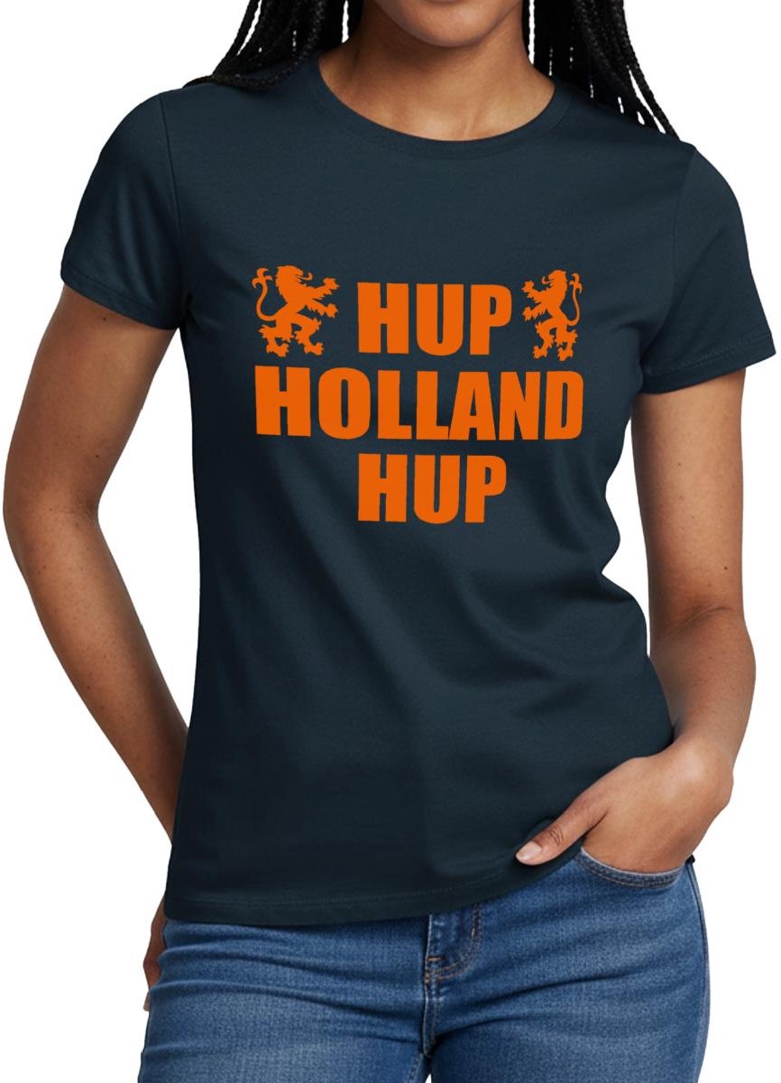 Nederland Voetbal Shirt Hup Holland Hup T-Shirt Dames