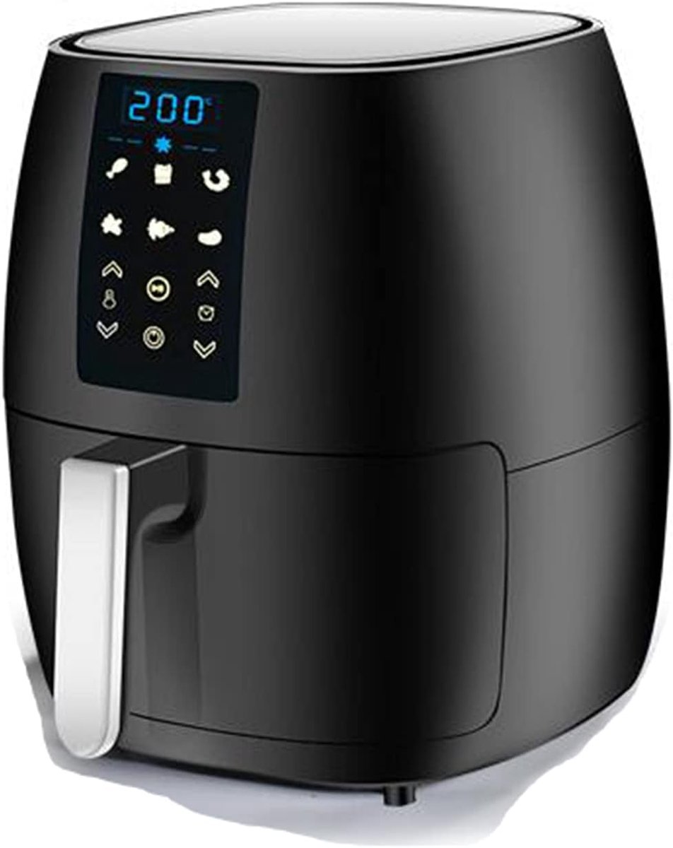Heteluchtfriteuse Oven - Keukenapparaat - Gezond Koken - 6-in-1 Functionaliteit - 5.5 Liter - Zwart