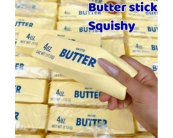 2x Butter Boter Stick Squishy 13 cm – Zacht Stressspeeltje