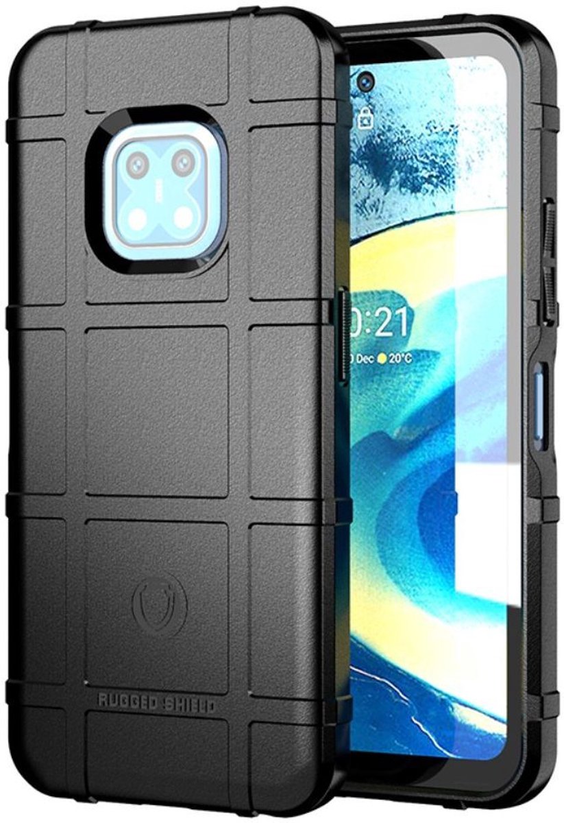 Nokia XR20 Hoesje Shock Proof Rugged Shield Back Cover Zwart