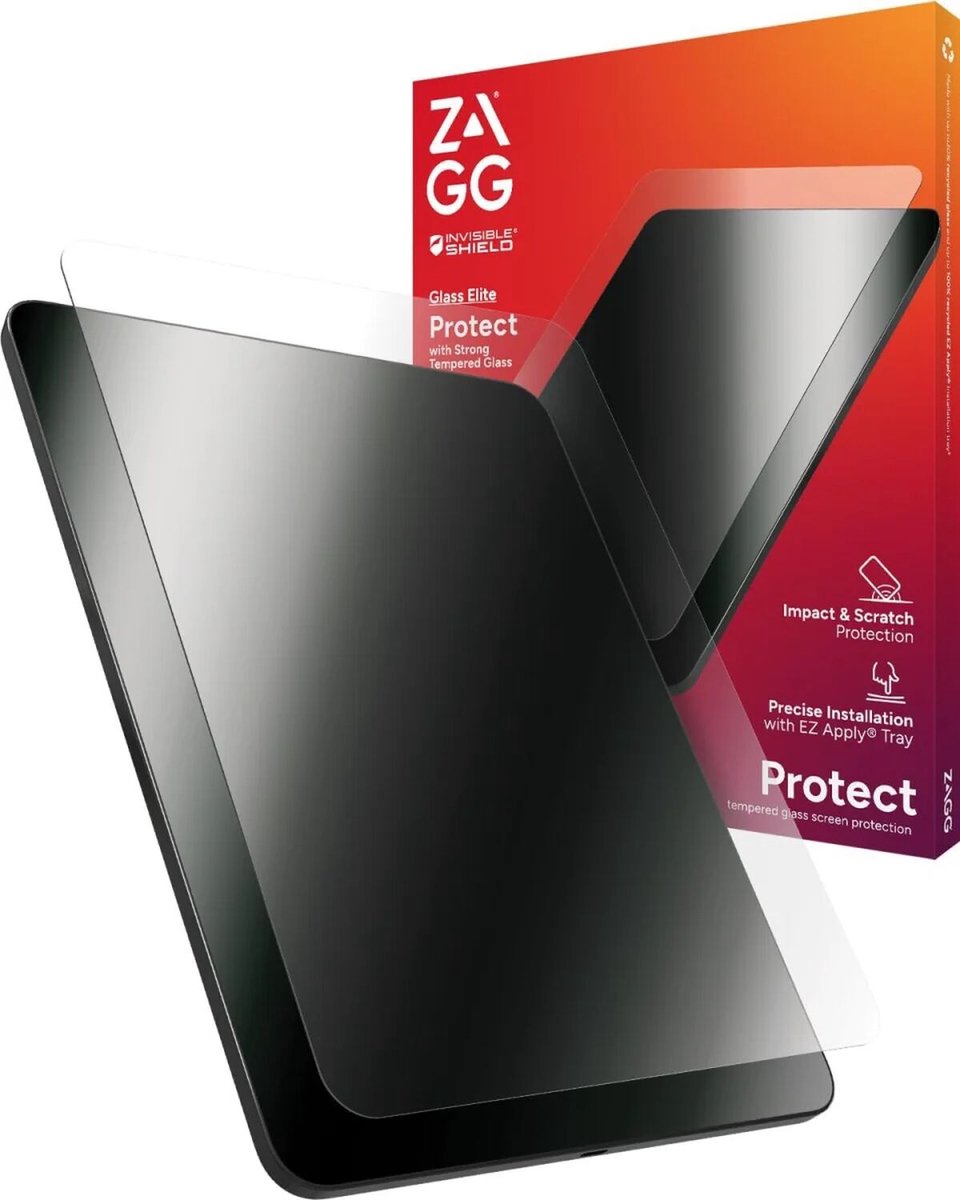 ZAGG InvisibleShield Glass Elite Screen Protector Geschikt voor Apple iPad Pro 11 (2024/2025)