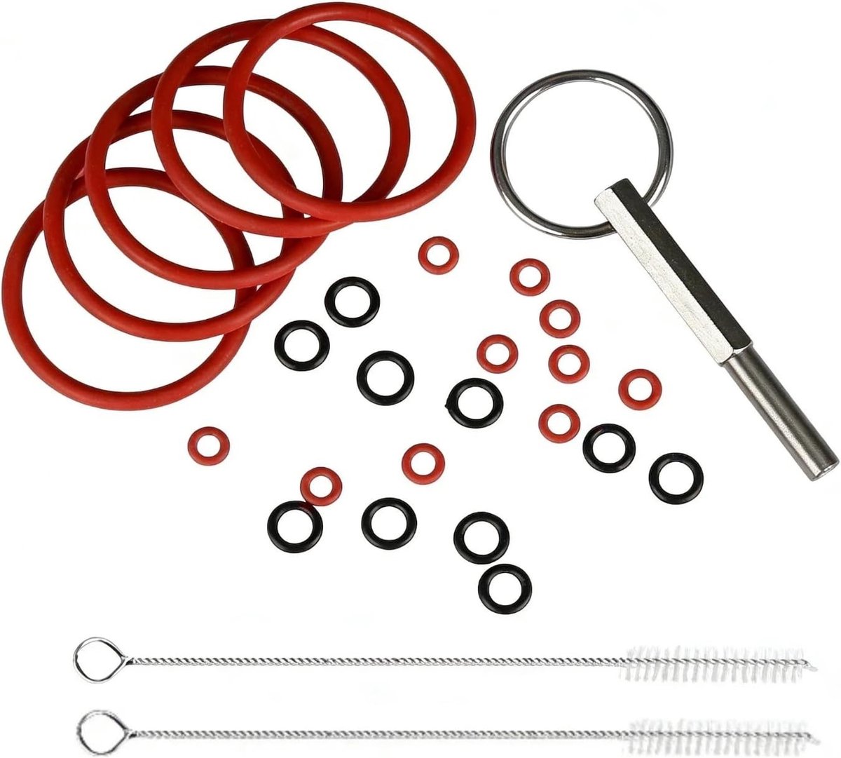 Complete Onderhoudset met 25 O-Ringen Reinigingsborstels en Sealing Rings voor Koffiemachines