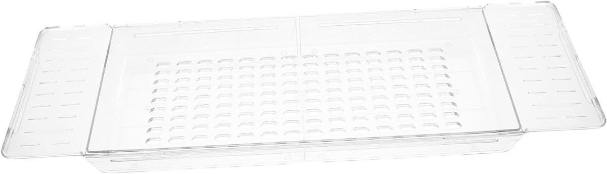 Badkuip plank - Bad houder - Ontspannen badtijd - Uitbreidbaar ontwerp - 56.50X18.00X4.50CM - Wit