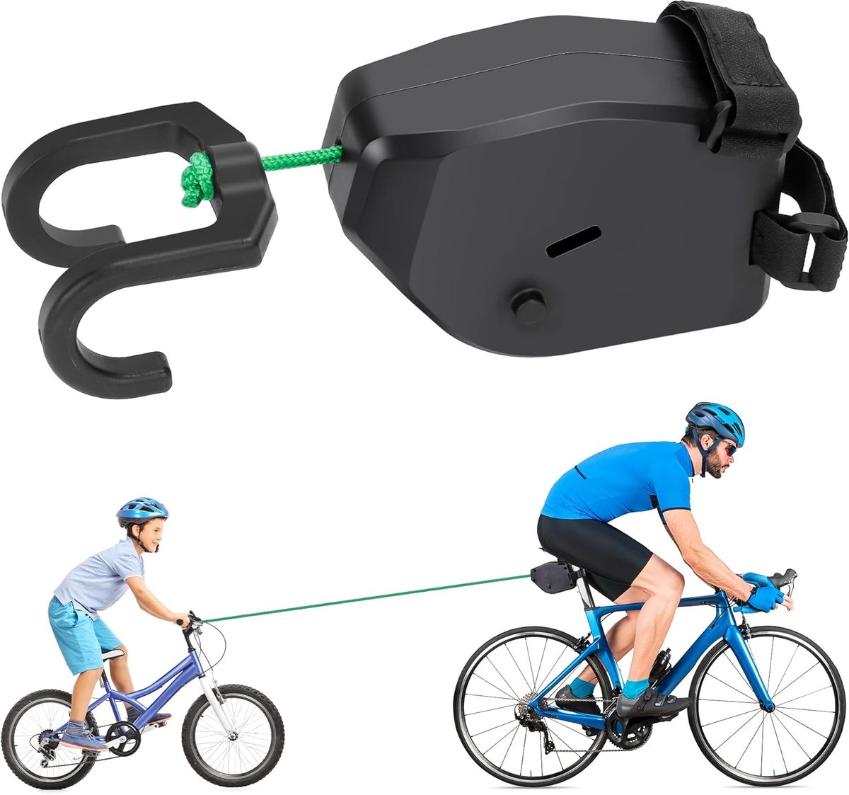 Kinderfiets sleeptouw, 2,5 m draagbaar sleeptouw fiets draagvermogen 226 kg universeel ouder-kind fiets sleeptouw