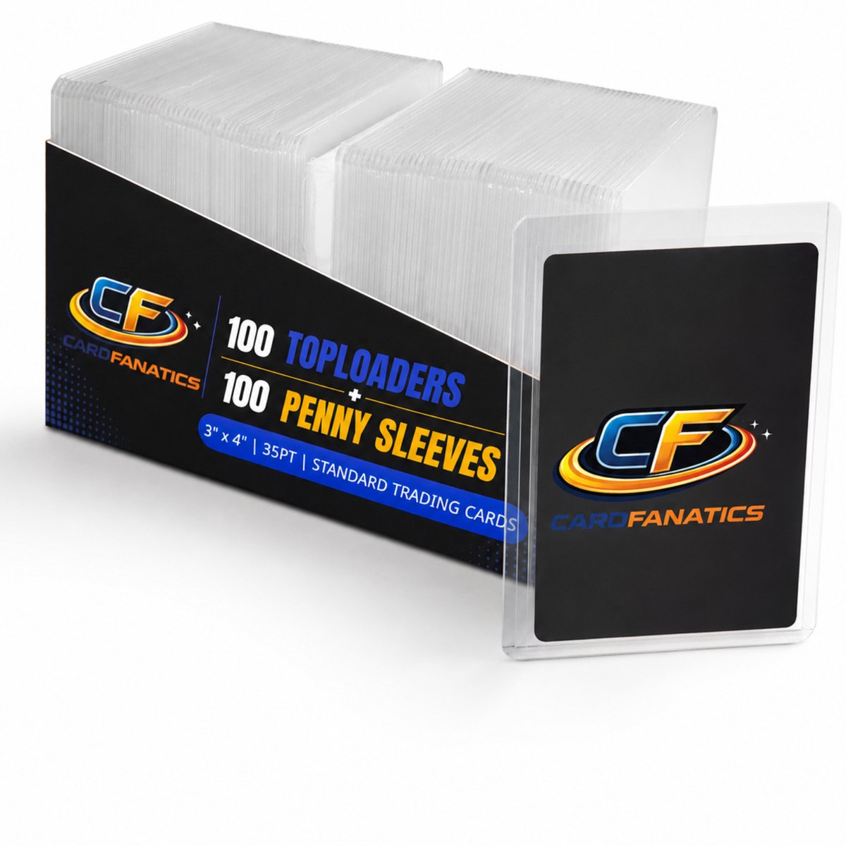 Toploader En Penny Sleeves Set van 200 - 100 Toploaders - 100 Card Sleeves - Premium Kaartbescherming – Geschikt voor Binder