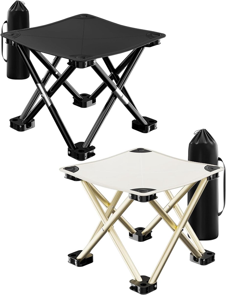 Omgoods - Set van 2 Opvouwbare Campingstoelen - Ideaal voor Outdoor Activiteiten