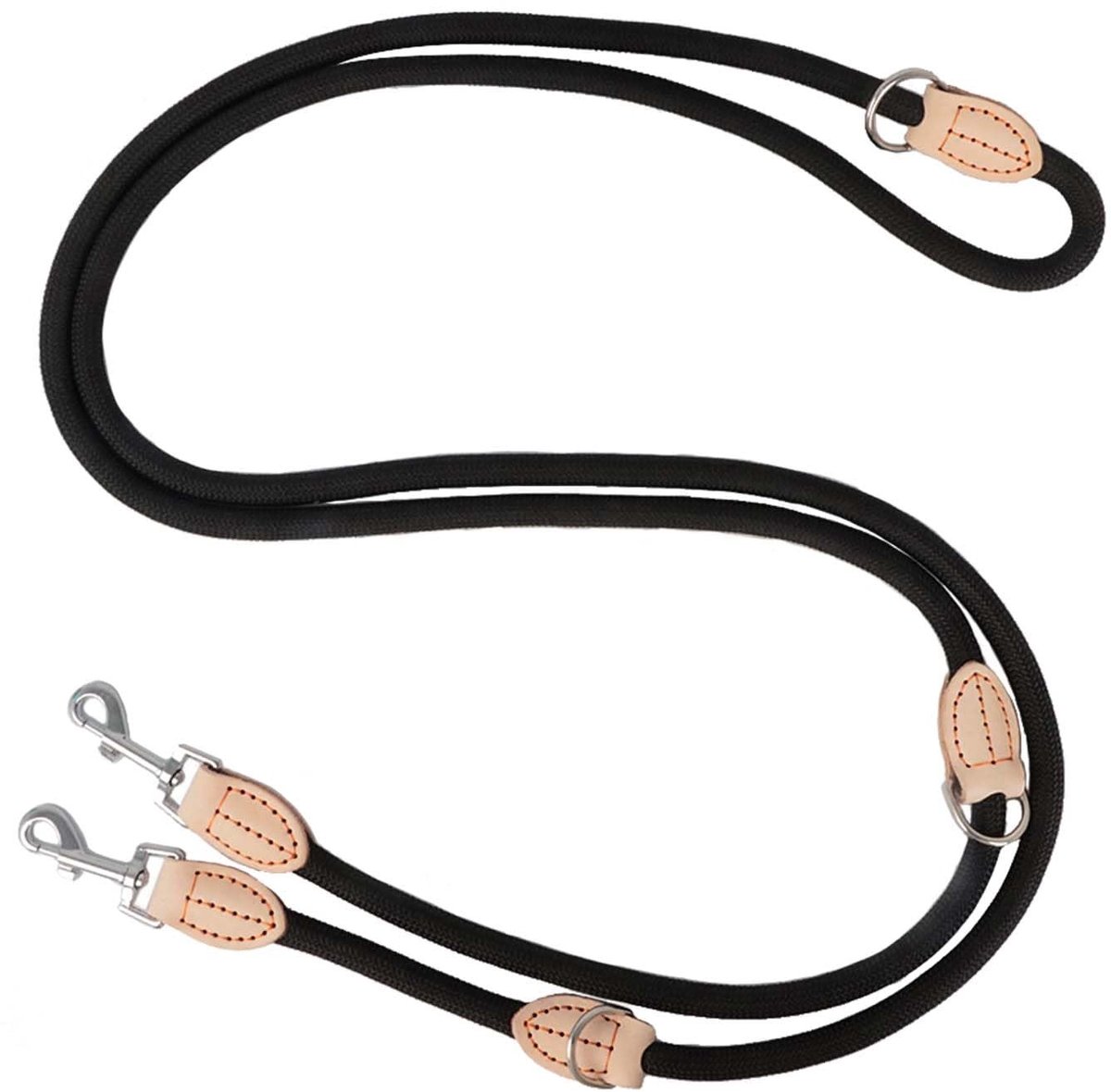 Omgoods - Zwarte Hondenriem van 3 Meter, Sterke Nylon Touwconstructie