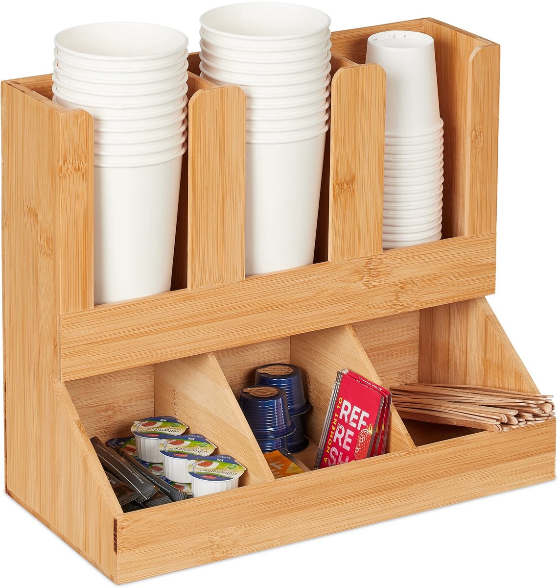 Omgoods - Organiser voor Koffie met 6 Compartimenten van Bamboe